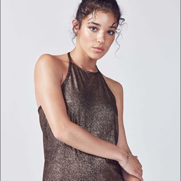 Fabletics Tops - Fabletics Rose Gold Metallic Ciara Tank Top​